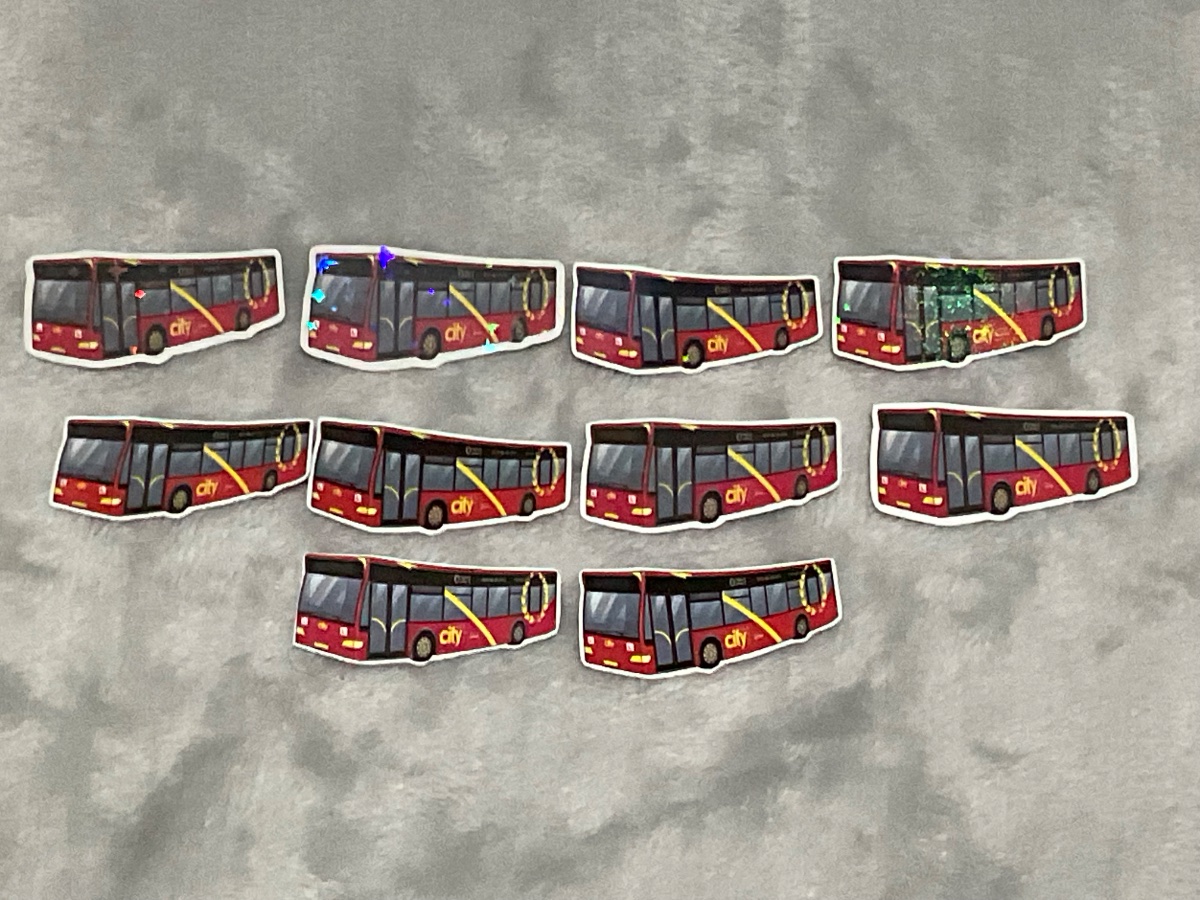 Plymouth Citybus Gold Standard Trainer Stickers. (Normals, water resistances, Holograms)