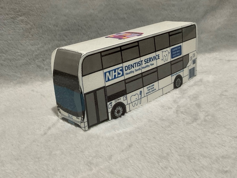DLC (DarraghLocalCoach) NHS Dental E400 MMC Bus (Laminated)