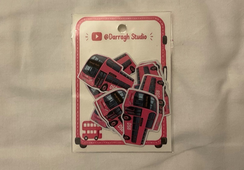 DSB DarraghStudioBus Scania N230UD E400 open tour bus sticker pack (Normals, Water resistance, Holograms)